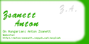 zsanett anton business card
